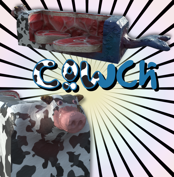 肉ソファー "Cowch"