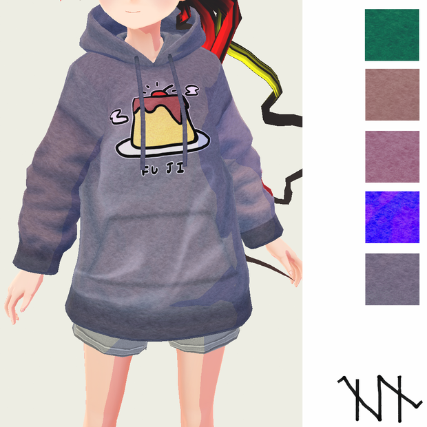 【VRoid】ふじプリンパーカー /Unique hoodie