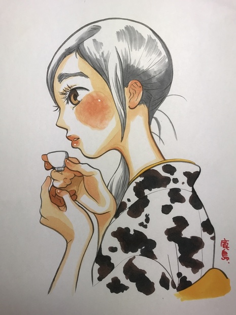 正規取扱店】 牛木匡憲 原画 絵画/タペストリ ドローイング イラスト