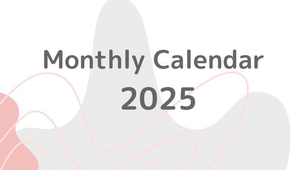 Canva Monthly Calendar 2025