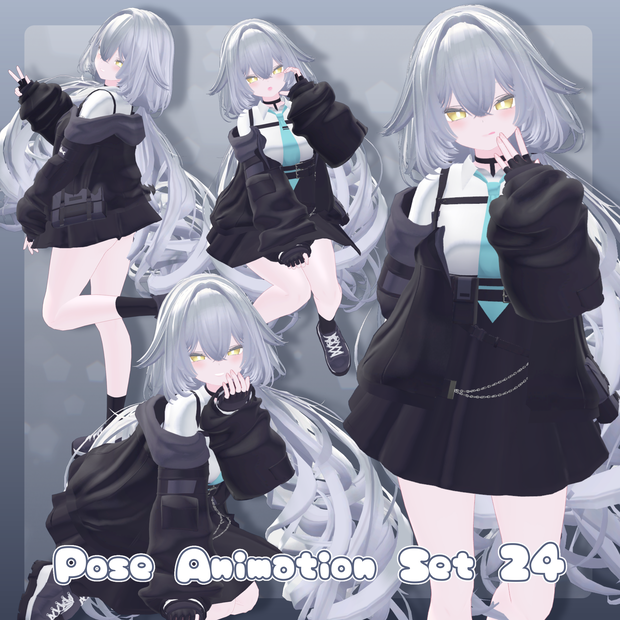 【無料有/＋Free sample】Pose Animation Set 24【50種】