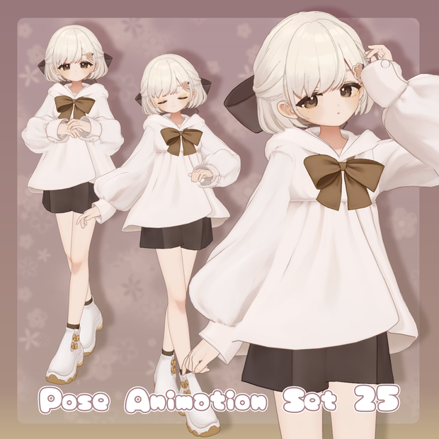 【無料有/＋Free sample】Pose Animation Set 25【50種】