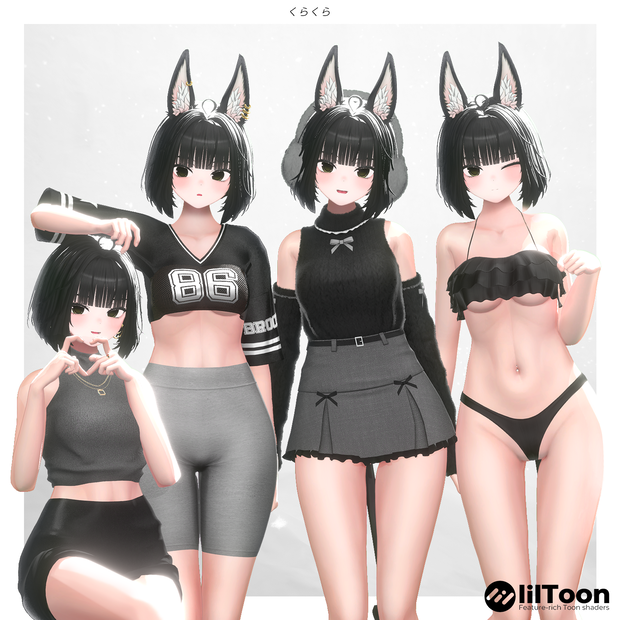 【キシャ(Kisha)用】 4 Clothes Set