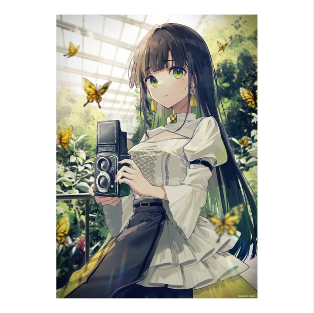 おしおしお A2複製原画 初個展 青光 直筆サイン