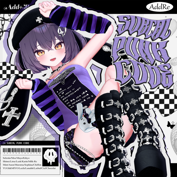 ⛓💀 SUBCAL PUNK CODE / 22アバター対応 💀⛓