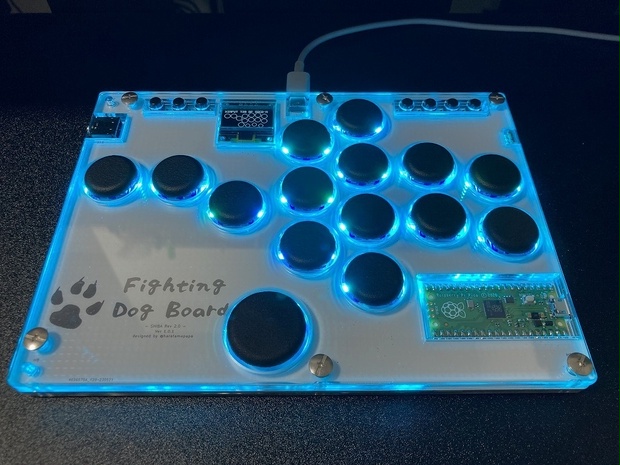 レバーレスコントローラー アケコン HitBox 自作 11ボタン パープルC