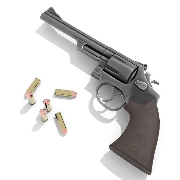 【3Dモデル】ハンドガン -S&W_M19-