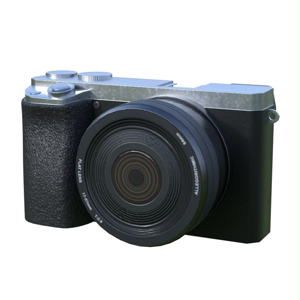 【3Dモデル】ミラーレス一眼カメラ -Camera_a-