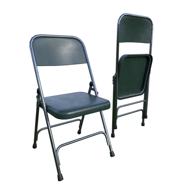 【3Dモデル】パイプ椅子 2種 -Pipe_Chair-
