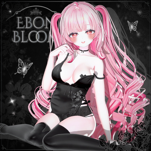 【PB】【15アバター対応】 Ebon Bloom  【VRChat想定】