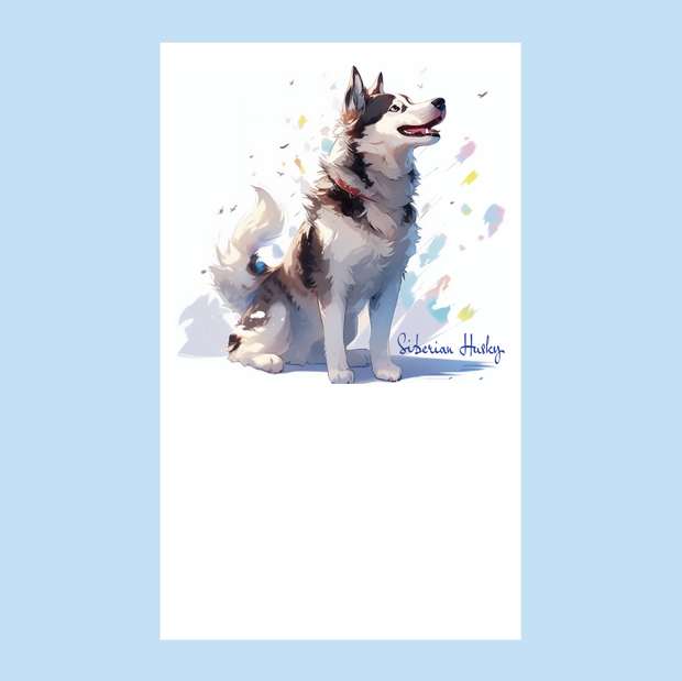 A4テンプレート // カード  card // dogドッグ犬 // シベリアンハスキー