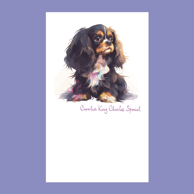 A4テンプレート // カード  card // dogドッグ犬 // キャバリア・ブラックタン