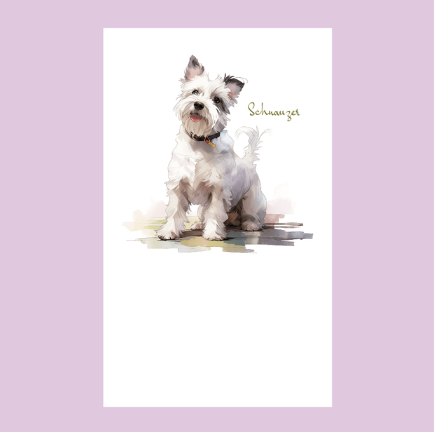 A4テンプレート // カード  card // dogドッグ犬 // シュナウザーホワイト