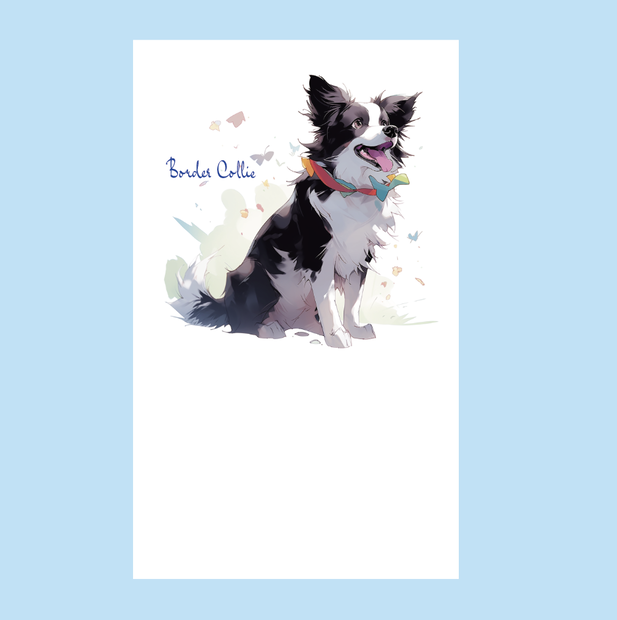A4テンプレート // カード  card // dogドッグ犬 // ボーダーコリー