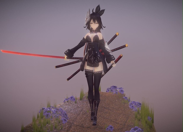 Itsune Elaine - Humanoid Rigged - FBX + UnityPackage
