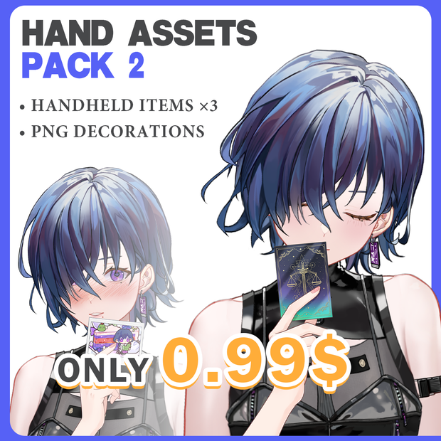Hand Assets Pack 2 | Magician Fortune Teller丨VTuber Assets 丨Vtuber Outfit Asset | Ready to use | Vtuber Studio 