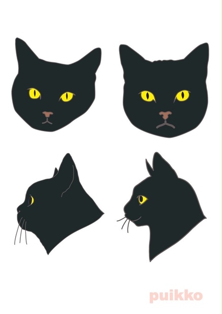 イラストデータ 猫の顔 Puikko Booth