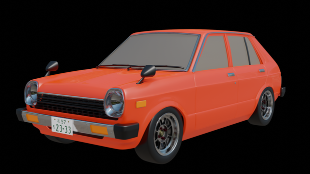 【3D素材】トヨタ スターレットkp61　blender file