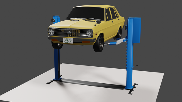 【3D素材】2柱リフト　※リフトのみ　blender file