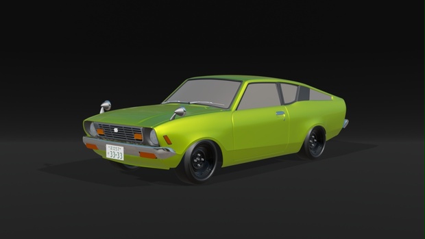 3D素材】 サニーB210 サニークーペ 2ドア DATSUN KB210 blender file