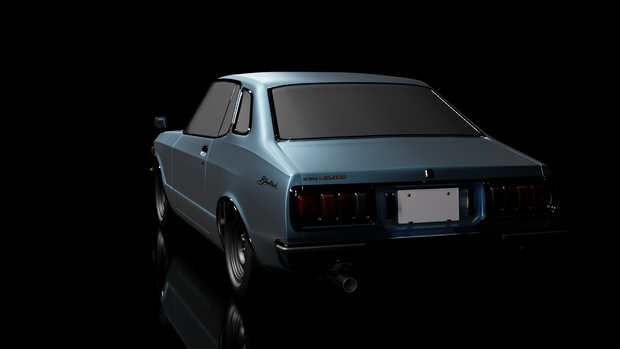 【3D素材】日産 ブルーバードRG810　2ドアセダン DATSUN 810 　blender file