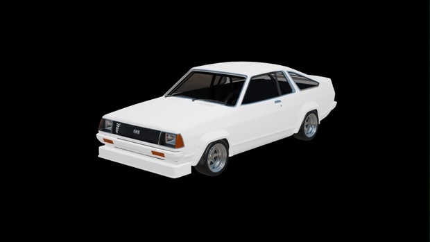 【3D素材】日産 サニーB310 後期(前期テール) サニークーペ 2ドア TSモデル blender file - 昭和車物語 - BOOTH