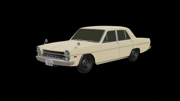 【3D素材】日産 グロリア タテグロ PA30　4ドアセダン 　blender file