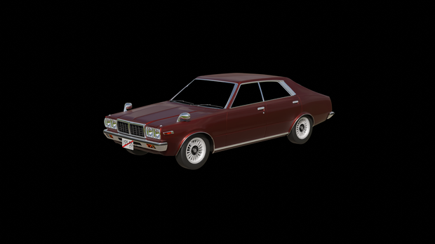 【3D素材】日産ローレル　230 セダン　4ドア　blender file