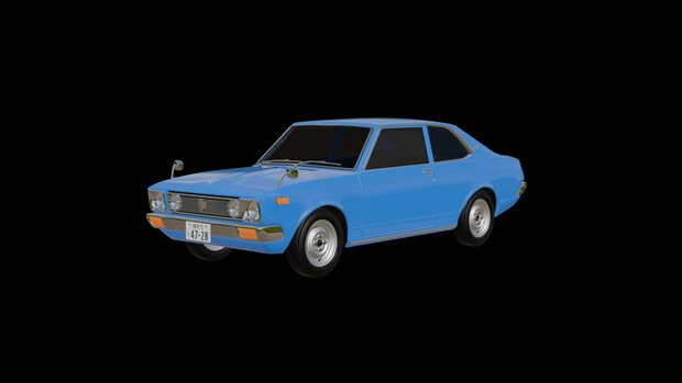 【3D素材】トヨタ　カリーナ　1600ST ハードトップ  blender4.0 file