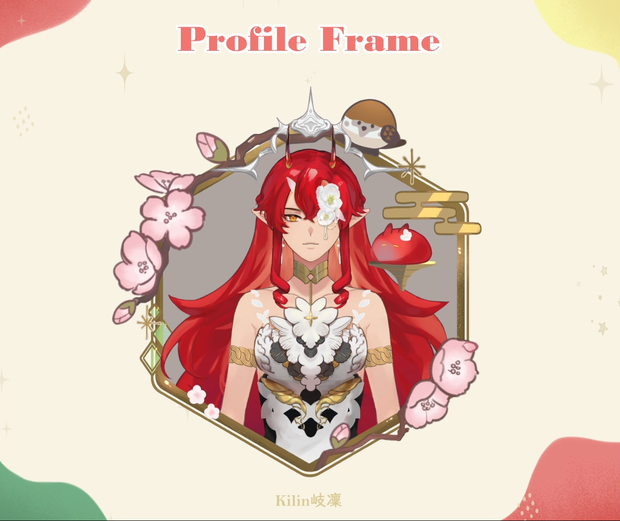 【配信素材】Vtuber人物用框｜Profile Frame (四季)