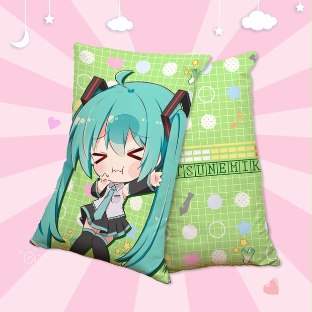 VOCALOID miku 初音ミク 抱き枕 ぬいぐるみ クッション(33*55cm)