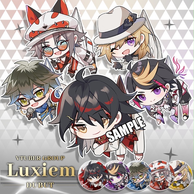 にじさんじ Luxiem vtuber Shoto Vox Akuma ヴォックス・アクマ Ike Eveland ikeeveland アイク・イーヴランド  Mysta Rias mystarias ミスタ・リアス Luca Kaneshiro lucakaneshiro ルカ・カネシロ Shu  Yamino shuyamino 闇ノシュウ アクリルキーホルダー 缶バッジ ...