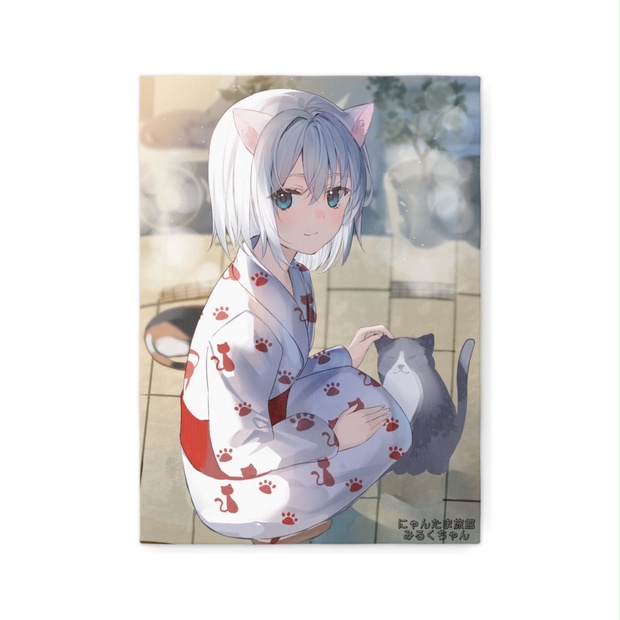あろあ先生描き下ろし ミルクちゃんキャンパスアート 石畳