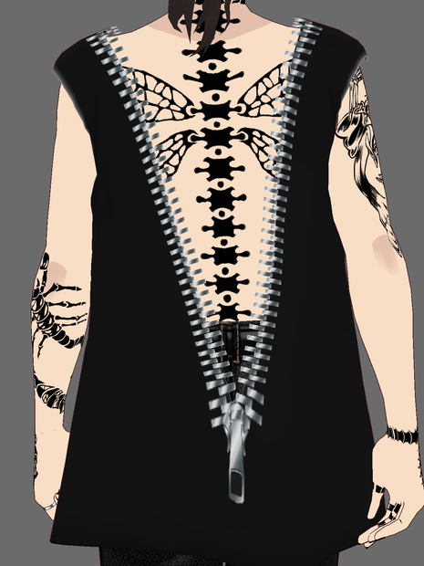 [FREE] Zipper shirt for vroid