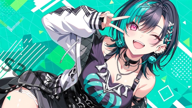 輪堂千速　プレイマット　ホロライブ　コミケ 非公式) 輪堂千速 プレイマット - はむはむめん - BOOTH