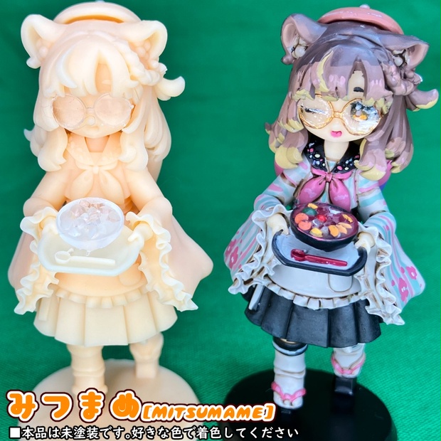 まめふれんず3Dプリントレジンフィギュア【みつまめ】 - afro-da-afro