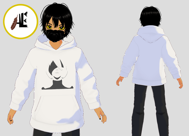 FREE VRoid Nier 2B hoodie/shirt