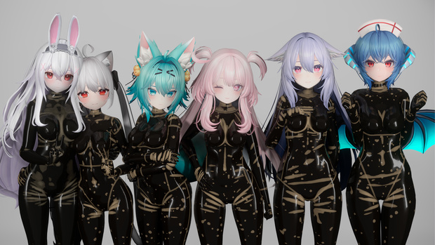 [VRC]ダブルラバースーツ[MaterialSet]