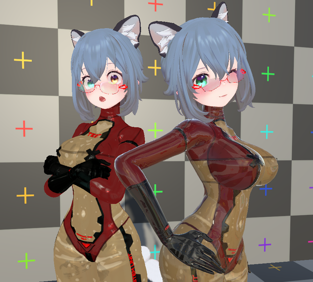 [VRC]QuQuU Uテストパイロット／UTestPilotSuit [MaterialSet]+RTX 
