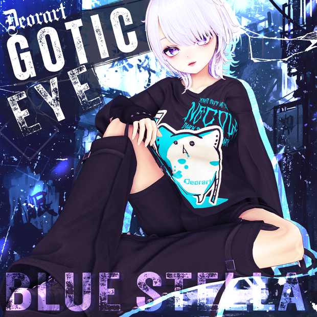 【 #Deorart モデル No.5】GOTHIC EYES + オリジナルヘアセット 20アバター対応 #BLUESTELLA