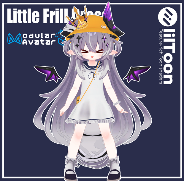 【12アバター対応】衣装3Dモデル『Little Frill Dress』
