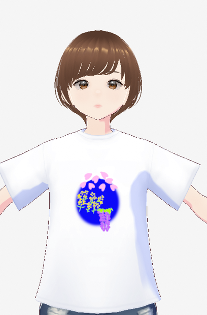 地球と春の花(花びら)