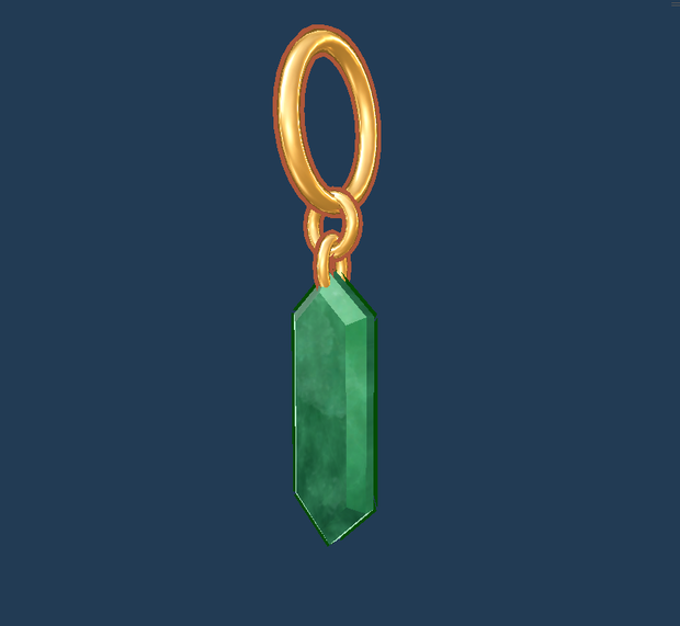 【無料/Free】 Jade pendant earring