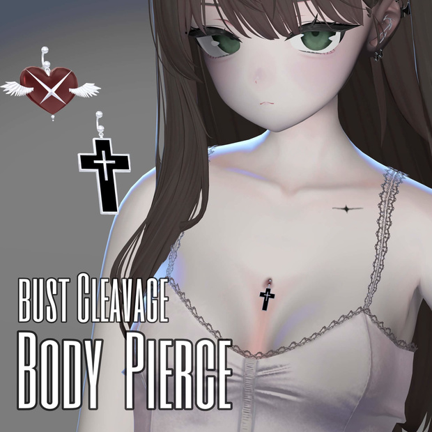 【7アバター対応】𝐛𝐮𝐬𝐭 - 𝐁𝐎𝐃𝐘 𝐏𝐢𝐞𝐫𝐜𝐞　傷textureとタトゥー☻