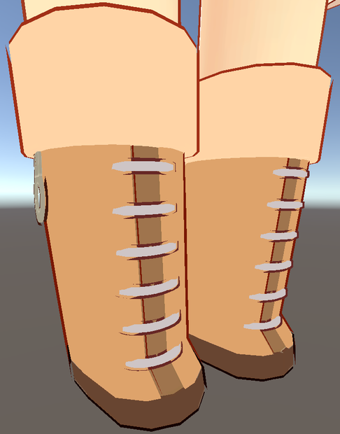 (Old ver)ロポリこん ブーツ (Lowpoly Kon Boots)