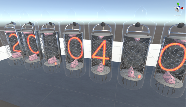 【VRChat】ニキシー菅時計　３Dモデル