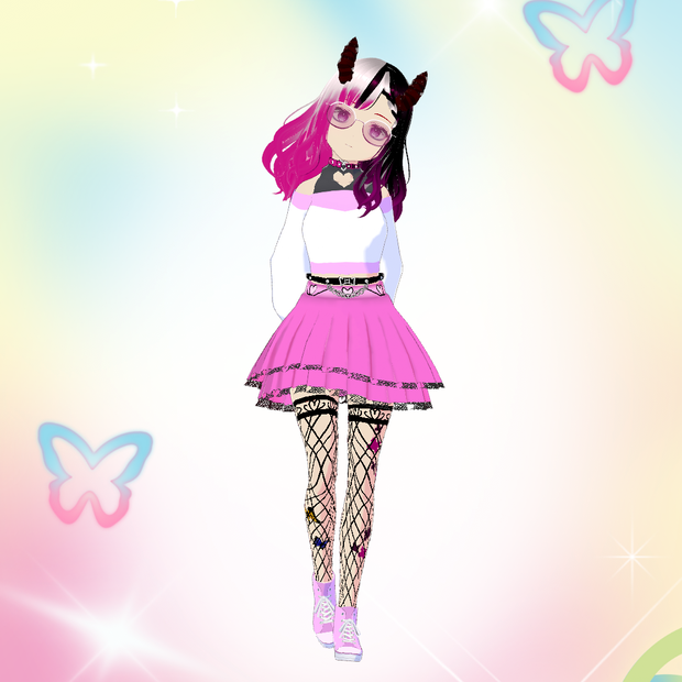 Pastel Goth Heartflare Outfit Set 「パステルゴス♡ハートフレア衣装セット」