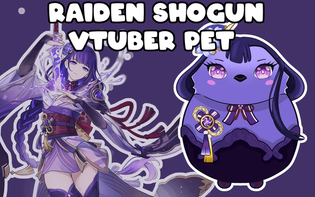 VTUBER PET Raiden Shogun Genshin Impact inspired Bird! Twitch streaming | Youtube | FULLY Rigged!