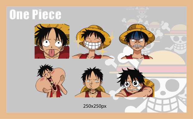 6 emotes of Monkey D. Luffy (One Piece anime) Pack
