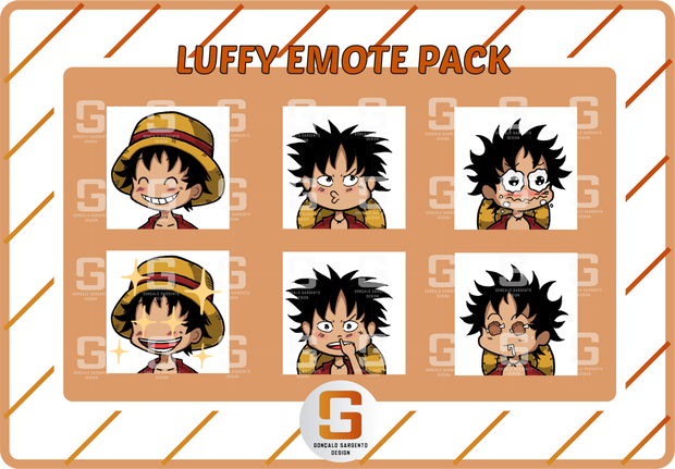6 Luffy Emotes Pack